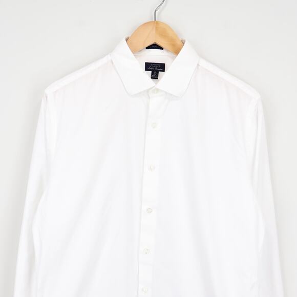 J.Crew Men's Ludlow Slim Premium Fine Cotton Dress Shirt Size 16/34 White - Picture 3 of 8